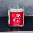 Load image into Gallery viewer, Hugs & Kisses - Valentine's Day Soy Candle - 9 oz Whiskey Glass Jar - Choose Your Scent
