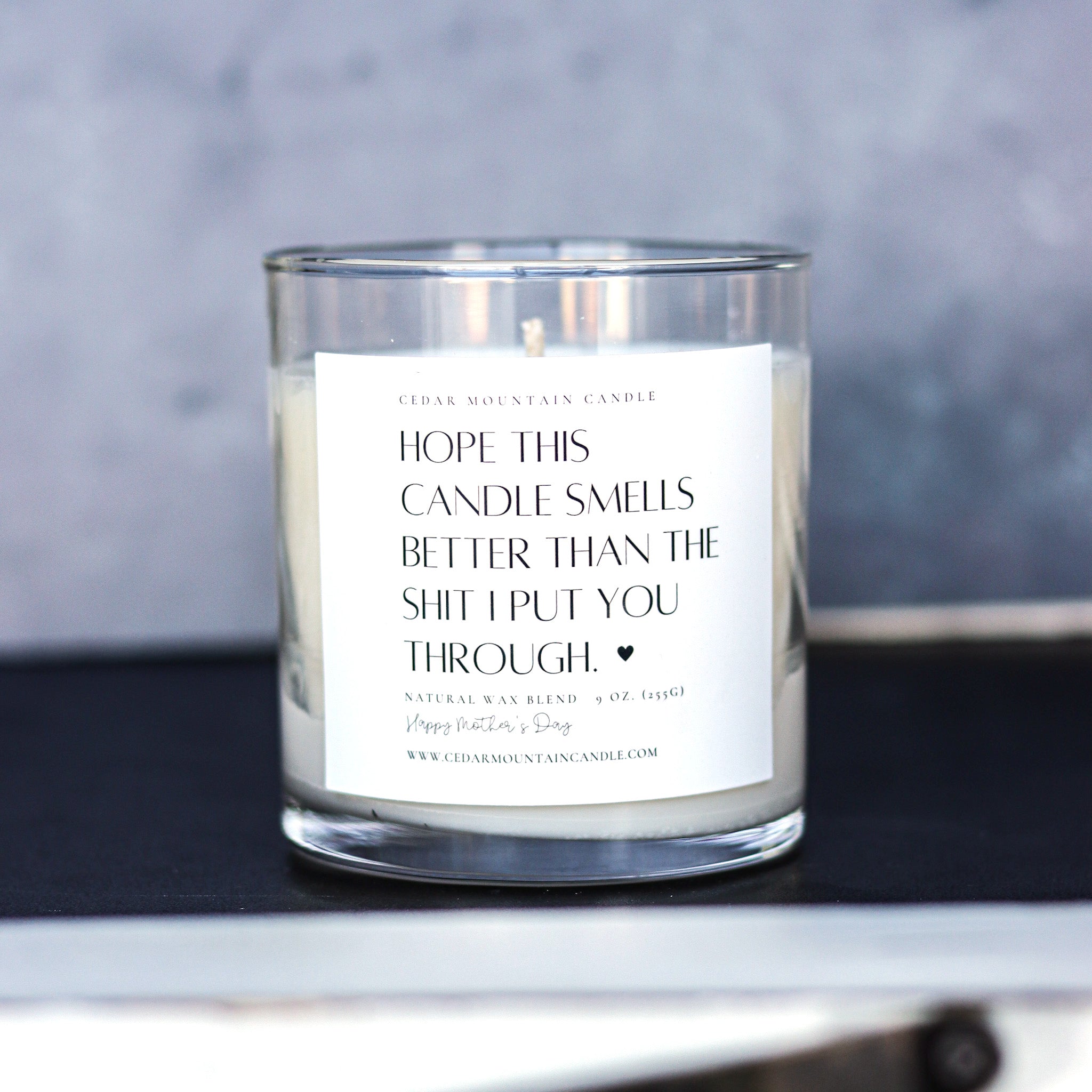 "Hope this candle smells better than..." - Mother's Day Whiskey Glass Candle