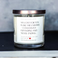 Load image into Gallery viewer, "My love for you is like..." Valentine's Day 9 oz Whiskey Glass Jar Soy Candle - Choose Your Scent
