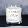 Load image into Gallery viewer, "My love for you is like..." Valentine's Day 9 oz Whiskey Glass Jar Soy Candle - Choose Your Scent
