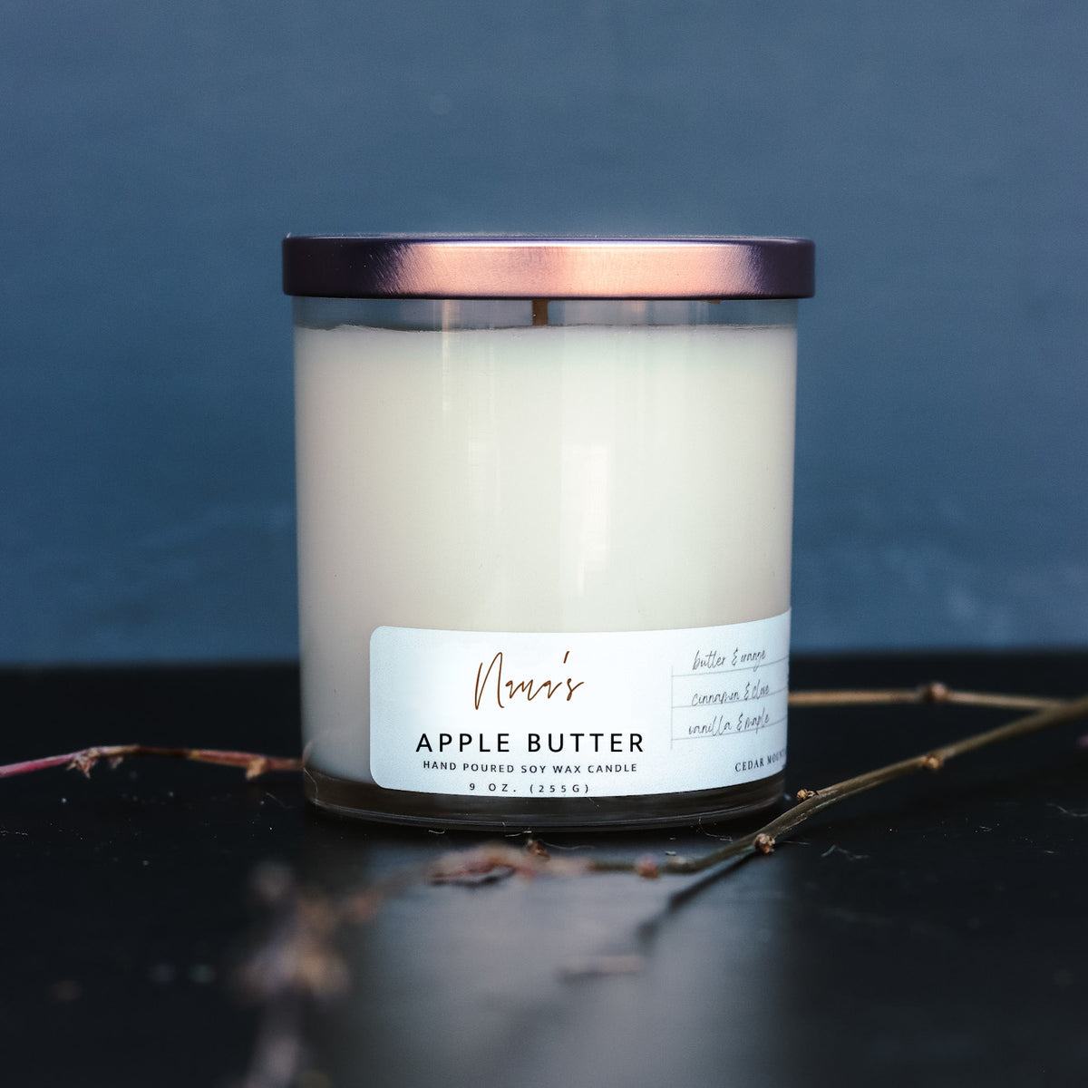 Nana's Apple Butter - 9 oz Whiskey Glass Candle