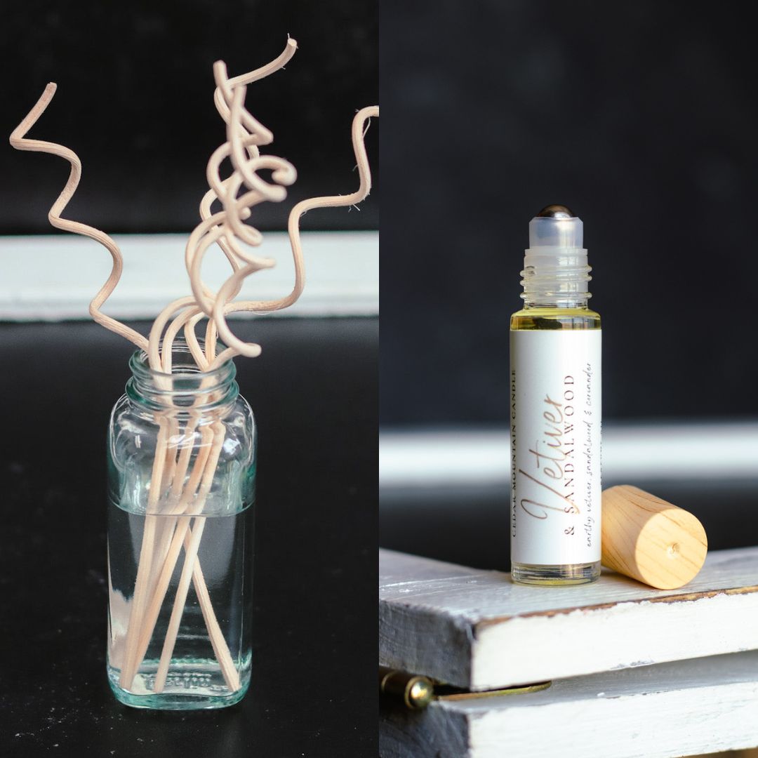 Spiral Reed Diffuser + Perfume Roll-On Bundle