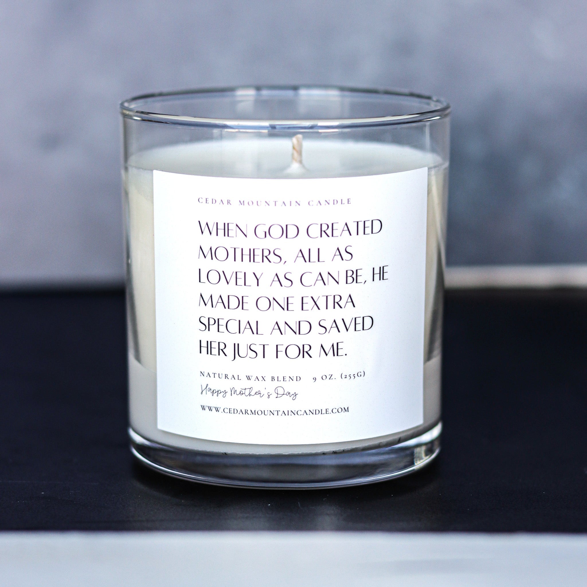 "When God created mothers..." - Mother's Day Whiskey Glass Candle