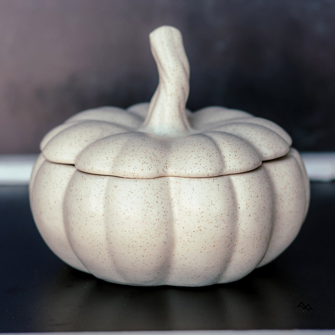 CLEARANCE Ceramic Pumpkin Candle with Lid