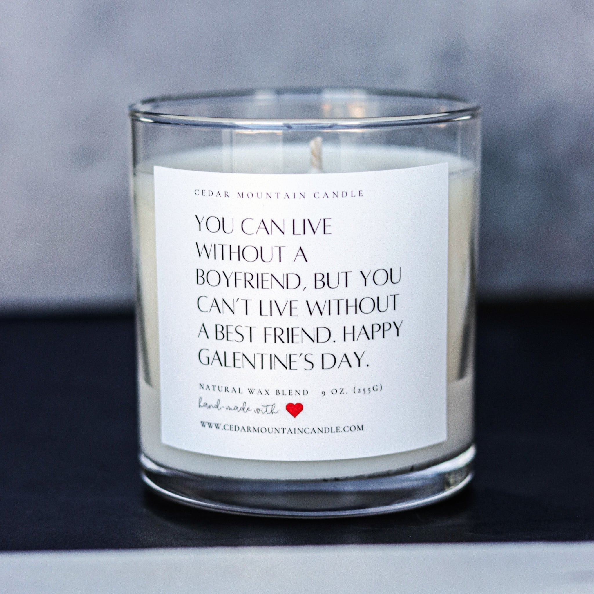 "You can live without.." Galentine's Day 9 oz Whiskey Glass Jar Soy Candle - Choose Your Scent