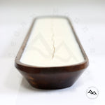 Vegas Desert Bloom - 13 Wick Natural Wood Baguette Dough Bowl - 72 oz