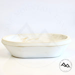 Unscented - 3 Wick White Wood Dough Bowl