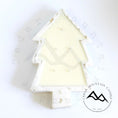 Load image into Gallery viewer, 5 Wick White Wood Christmas Tree Bowl Candle - Winter Market
