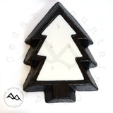 Black Pottery Tree Bowl Candle - Winter Wine