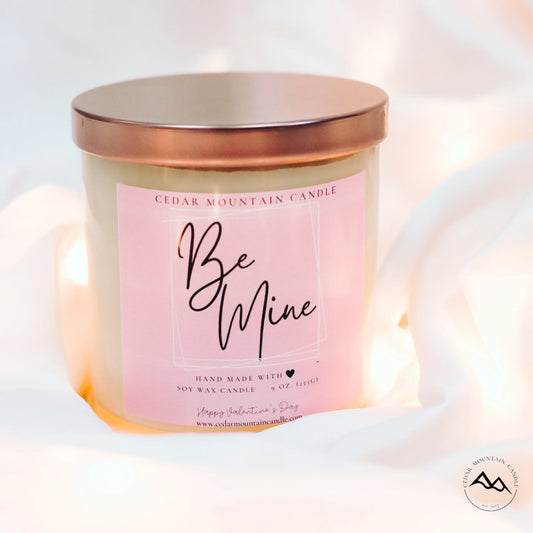 Be Mine - Valentine's Day Soy Candle - 9 oz Whiskey Glass Jar - Choose Your Scent