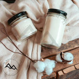 Cedar Mountain Candle farmhouse rustic wedding style clear mason jar soy candles made with natural cruelty free ingredients