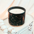 Load image into Gallery viewer, Constellations Black Ceramic Pot Planter Soy Candle
