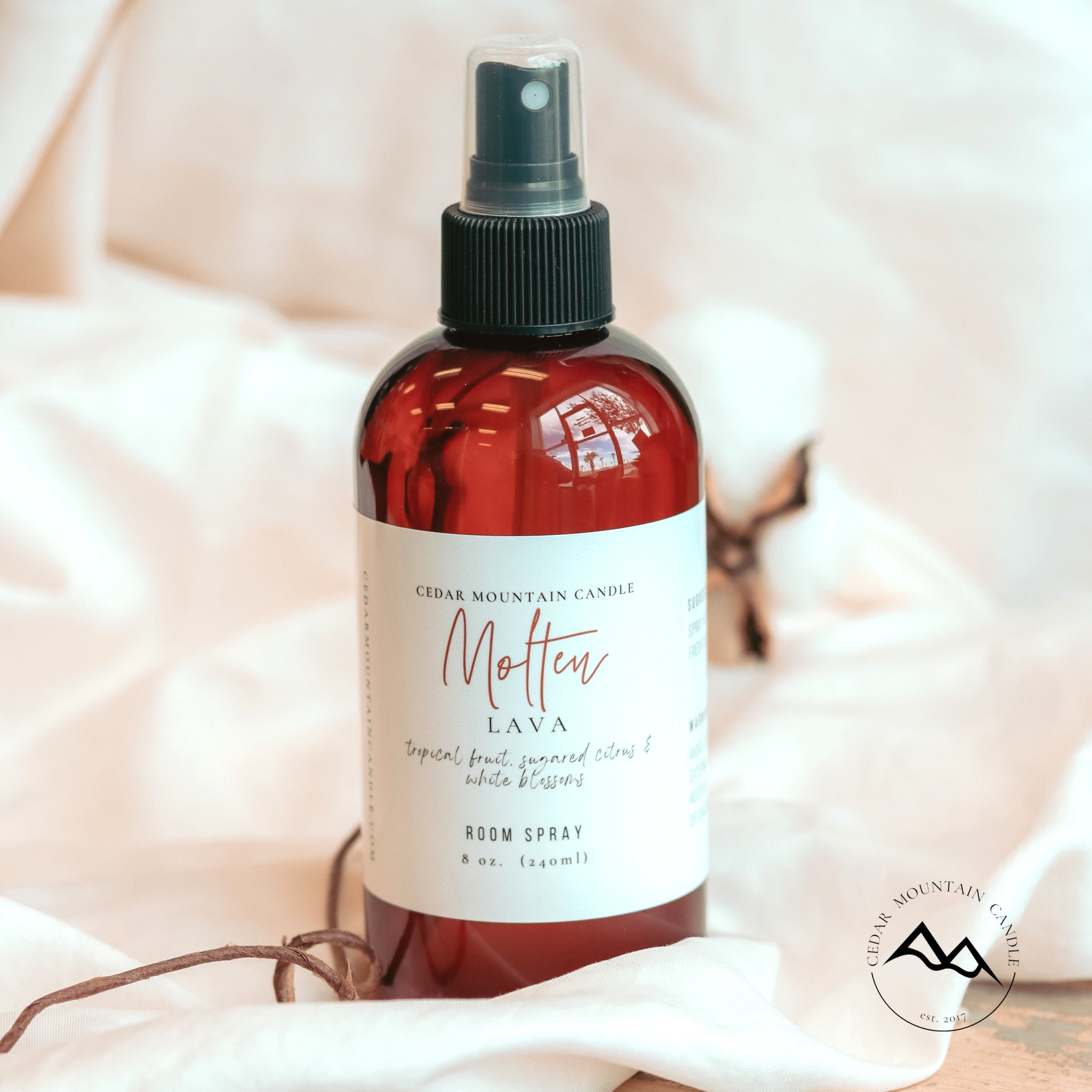 8 oz Room Spray - Molten Lava – Cedar Mountain Candle