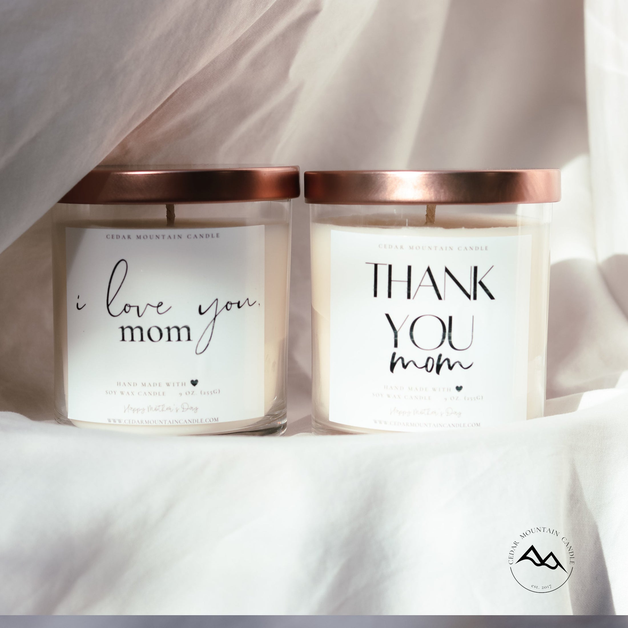 Thank you, Mom - Mother's Day Soy Candle - 9 oz Glass Jar Candle