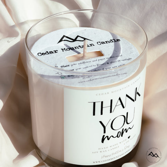 Thank you, Mom - Mother's Day Soy Candle - 9 oz Glass Jar Candle