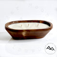 Load image into Gallery viewer, Coastal Wind & Lavender - 3 Wick Natural Wood Dough Bowl
