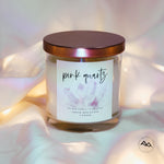 Pink Quartz - 9 oz Healing Crystals Soy Candle - Peace & Calm