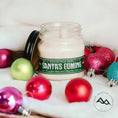 Load image into Gallery viewer, Elf Santa's Coming Mason Jar Soy Candle - Winter Scents
