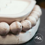 Blackberry Bourbon - 3 Wick, Beaded Clay Bowl Candle